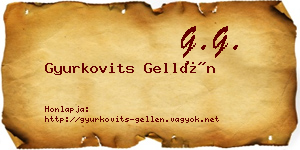 Gyurkovits Gellén névjegykártya